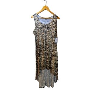 ⭐️NWT Magazine Leopard print waterfall dress